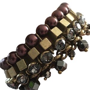 VTG Silpada KR Hematite Bead Bracelet Magnetic Clasp Retired